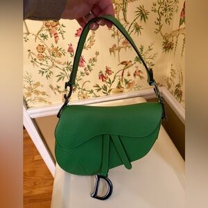 Christian Dior medium Green Saddle Bag